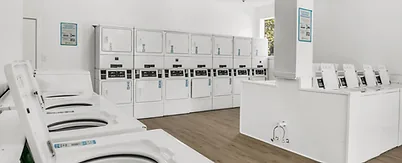 On-site laundry room at Willowbrook Apartments
