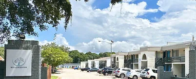 Resident parking lot at Willowbrook Apartments